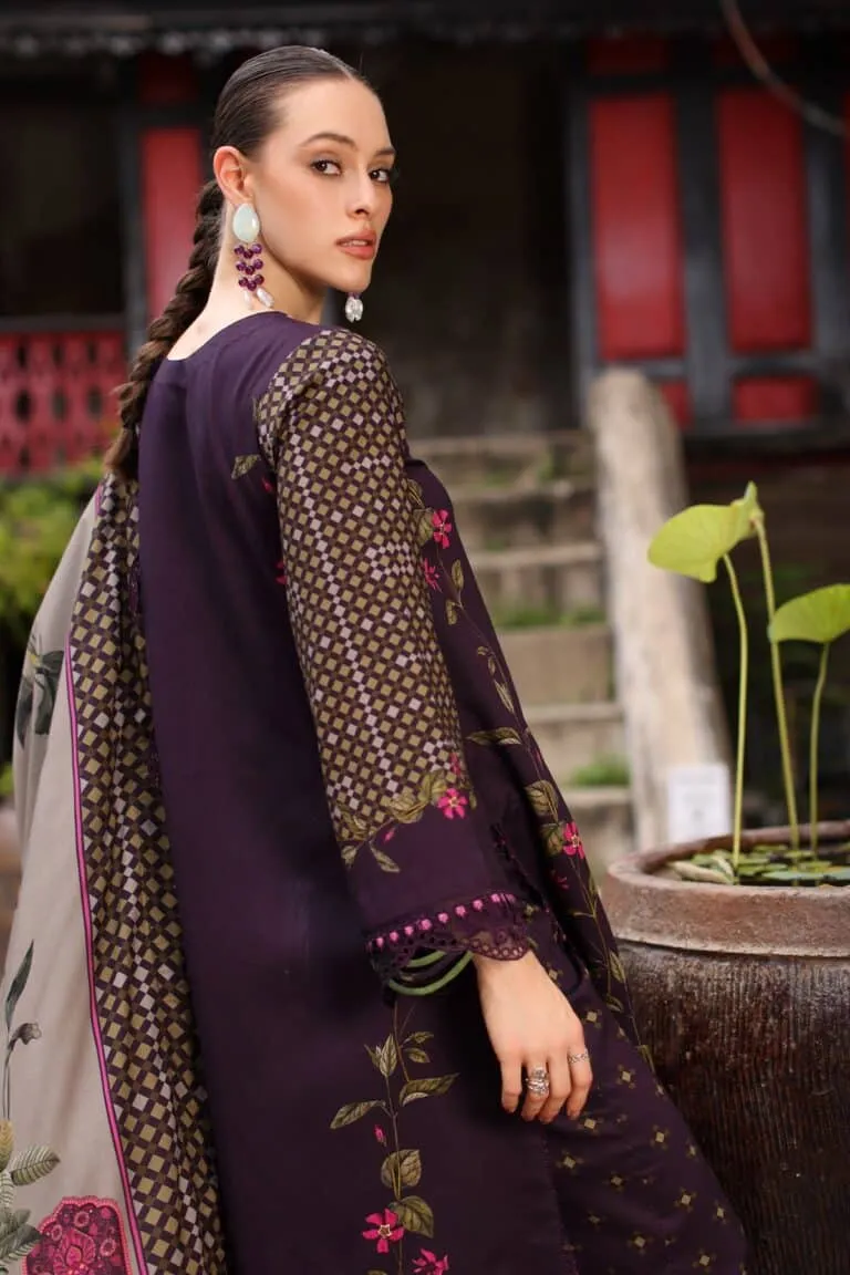 Charizma Combination Collection 3-PC Unstitched Embroidered Linen Collection CCW7-05 image 3