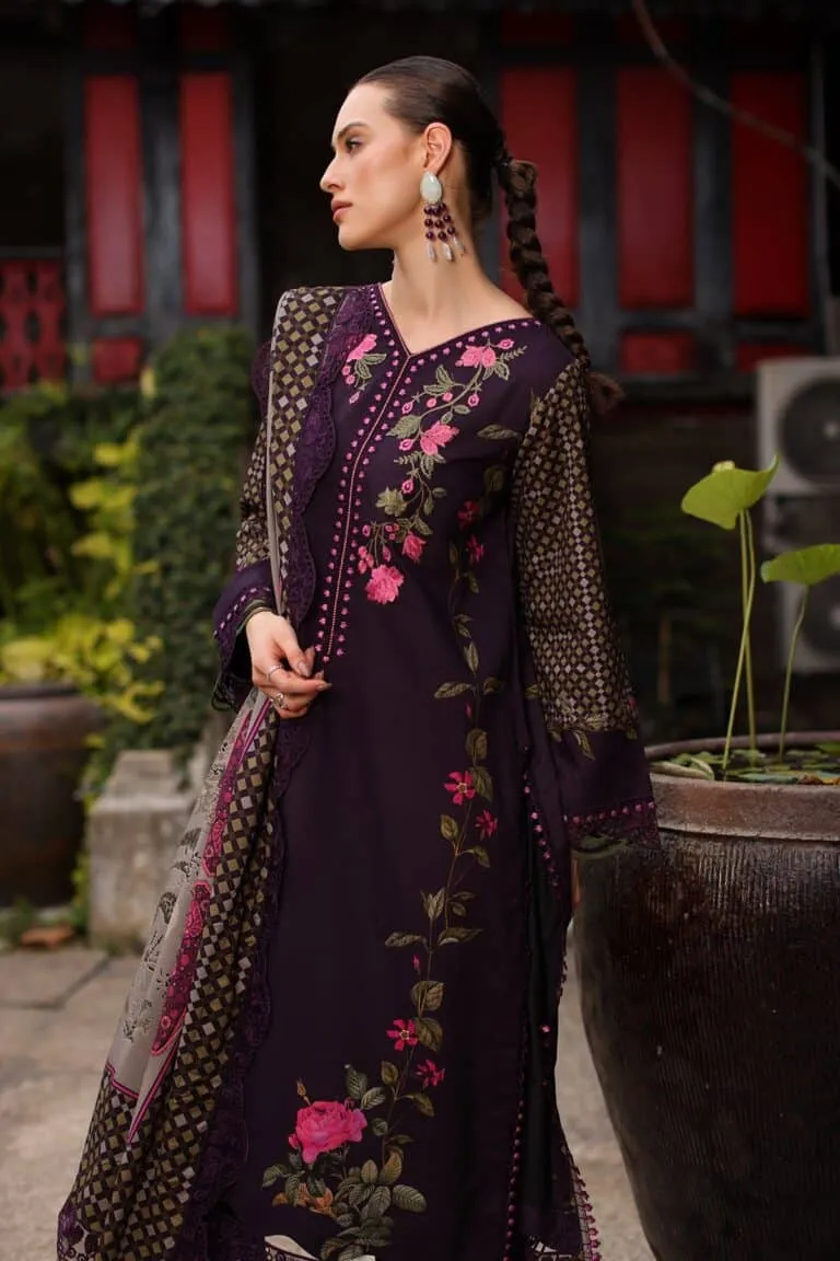 Charizma Combination Collection 3-PC Unstitched Embroidered Linen Collection CCW7-05 image 5
