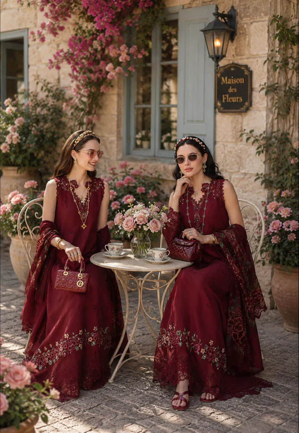 Noor  Luxury Printskhas ’26 by Saadia Asad || D14 – Ruby Royale