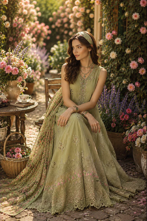 Noor  Luxury Printskhas ’26 by Saadia Asad || D12 – Mint Reverie