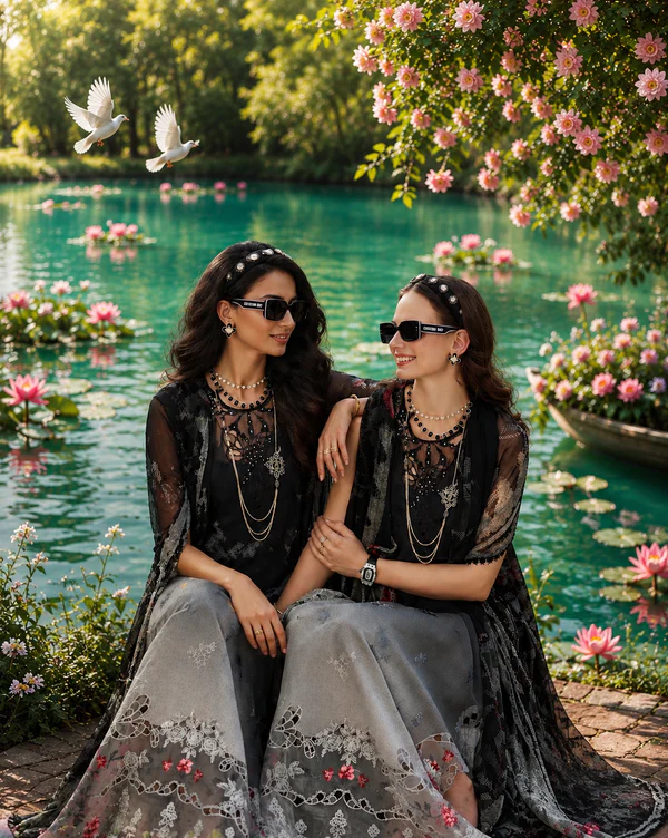 Noor  Luxury Printskhas ’26 by Saadia Asad || D5 – Midnight Smoke