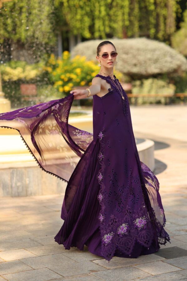 Noor Luxury  Schiffli Laserkari ’26 – Vol 2 by Saadia Asad || D2 -Amalfi Amethyst
