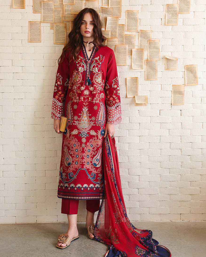 Mushq Embroidered Lawn 2026 | Luma Bloom