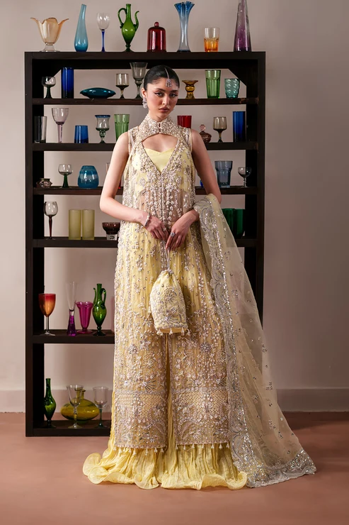 Starlet Jewels by Emaan Adeel Embroidered Organza Suit 2026 | Lemon Quartz