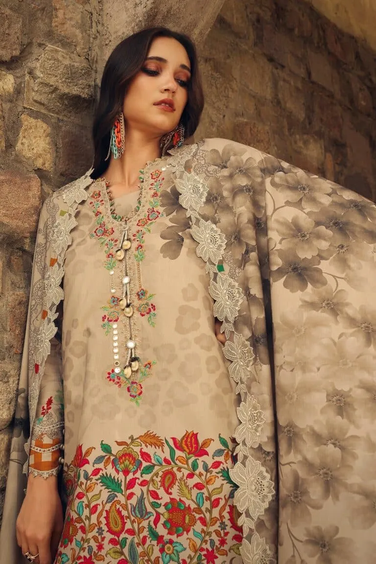 Charizma Combination Collection 3-PC Unstitched Embroidered Linen Collection CCW7-07 image 5