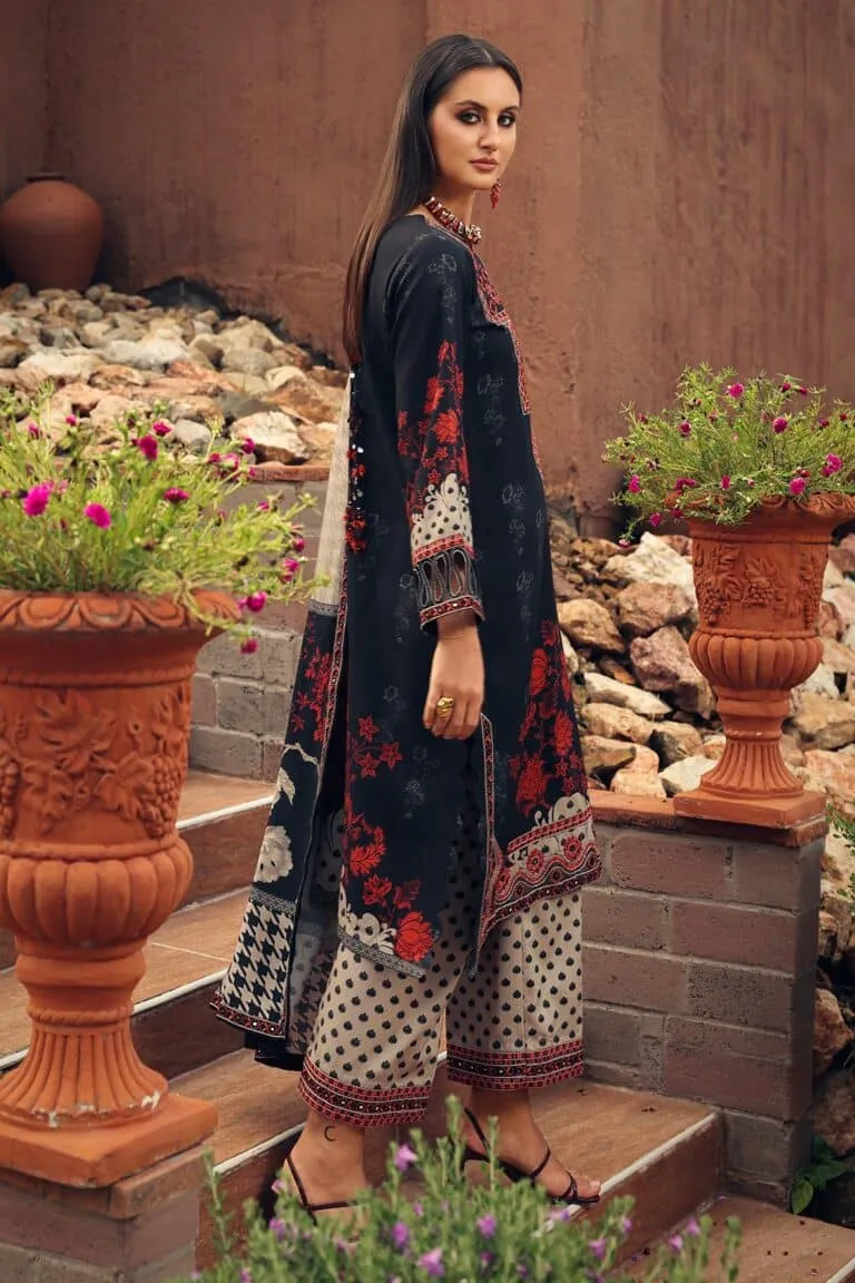Charizma Combination Collection 3-PC Unstitched Embroidered Linen Collection CCW7-10 image 4