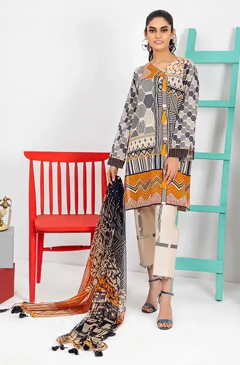 Lakhany Printed Khaddar | KP-18 image 3
