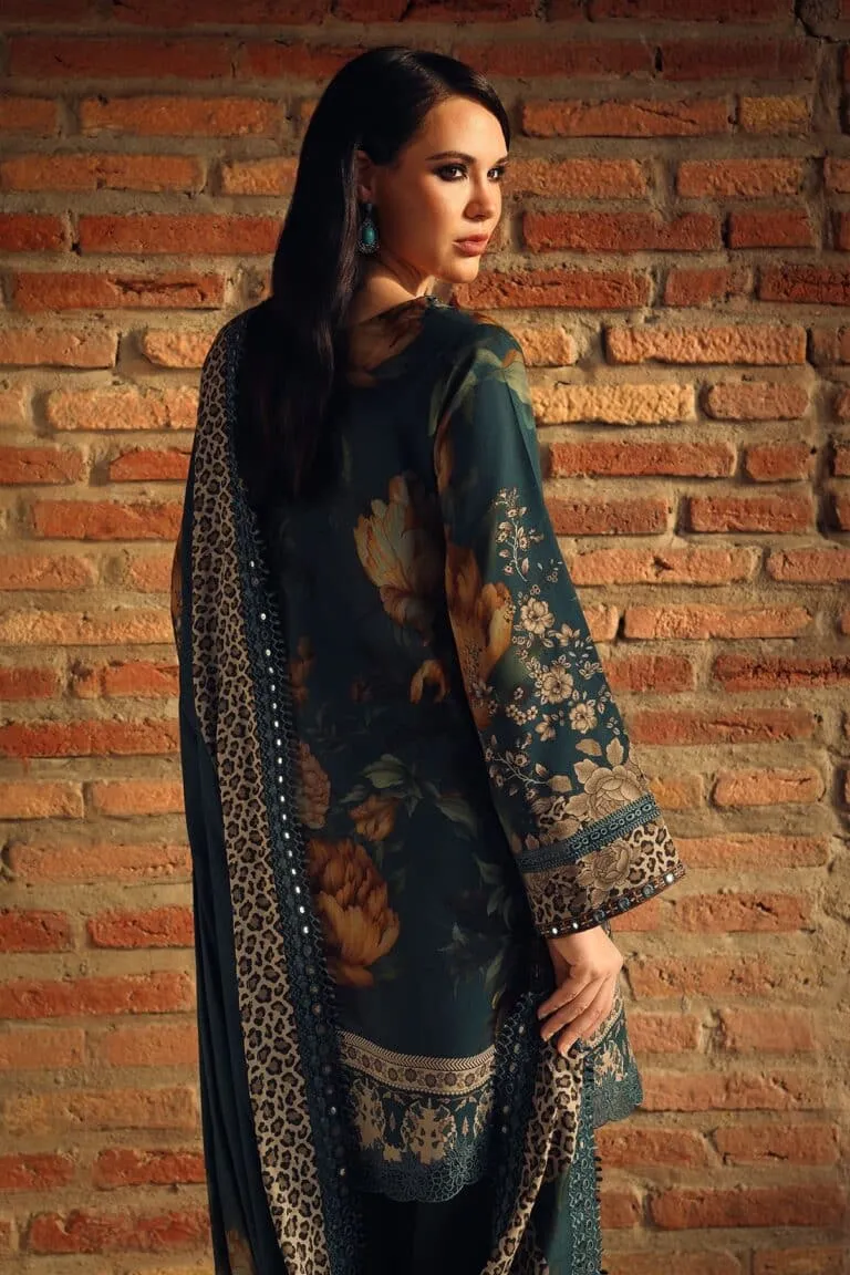 Charizma Combination Collection 3-PC Unstitched Embroidered Linen Collection CCW7-09 image 3