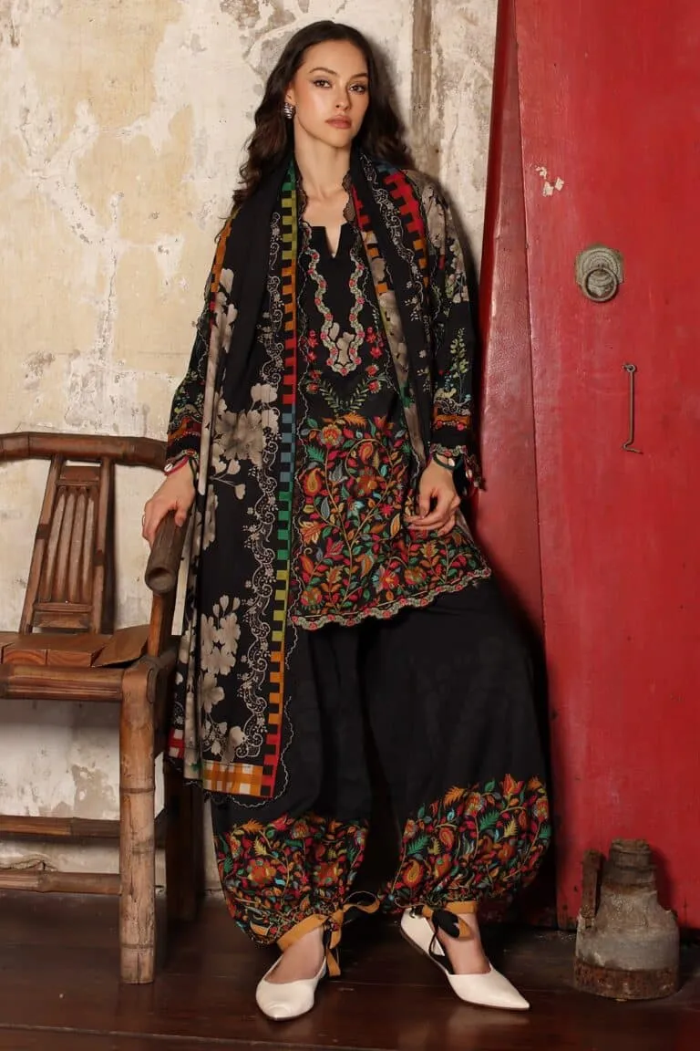 Charizma Combination Collection 3-PC Unstitched Embroidered Linen Collection CCW7-01