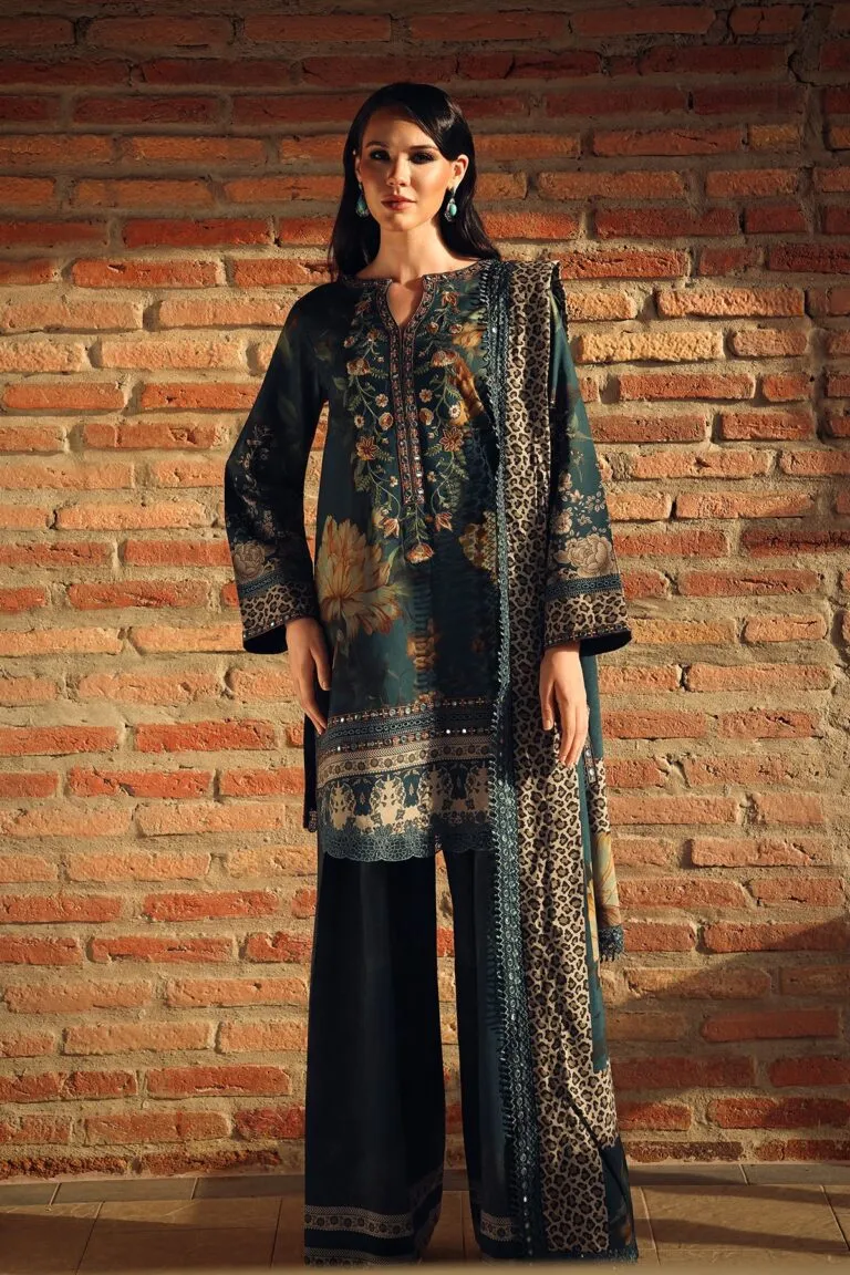 Charizma Combination Collection 3-PC Unstitched Embroidered Linen Collection CCW7-09 - New Arrivals by Charizma